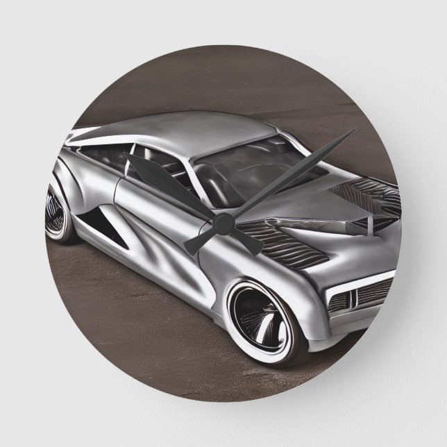 Timeless Motion: Automotive Elegance Wall Clock (Front)