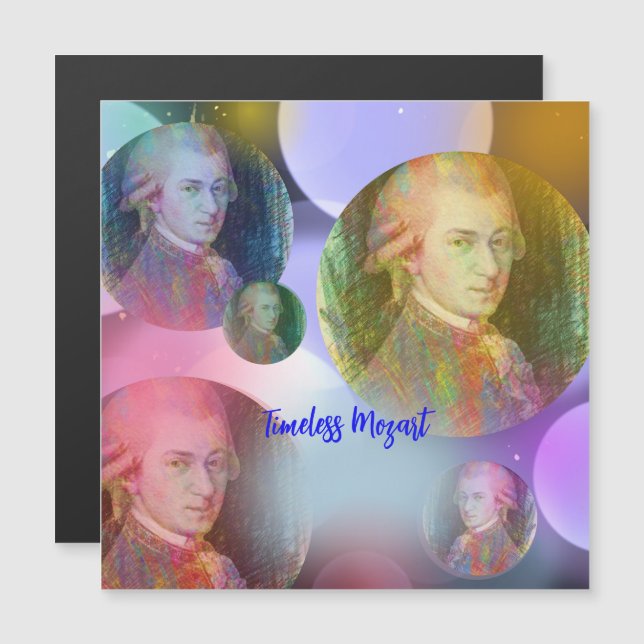 Timeless Mozart Music Magnetic Card (Front/Back)
