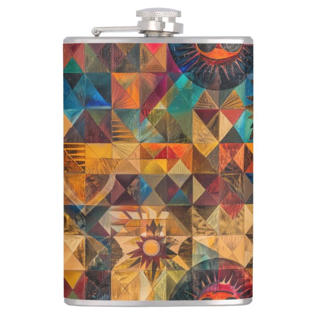 Timeless Navy "Inherited Artistry" Vinyl Flask Wra (Front)