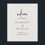 Timeless Neutral Beige Elegant Wedding Program<br><div class="desc">Classic and elegant wedding program featuring a simple layout with your first names in a large font along with accent words in a modern script over a neutral beige faux paper texture.  The clean and minimalist layout make this wedding program great for a traditional,  formal wedding.</div>