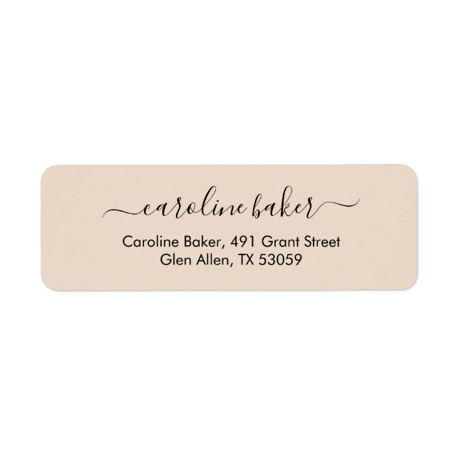 Timeless - Pastel Ivory Elegant Address Label (Front)