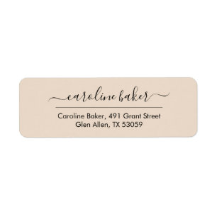 Timeless -- Pastel Ivory Elegant Address Label