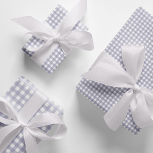 Timeless Pastel Lavender Gingham Check Pattern  Wrapping Paper Sheet