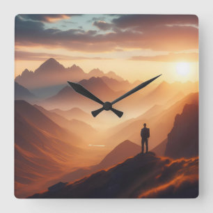 Timeless Peace Square Wall Clock