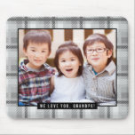 Timeless Plaid Custom Photo Mouse Pad<br><div class="desc">Personalised photo gift designed by Berry Berry Sweet. Visit our site at www.berryberrysweet.com for modern stationery and custom gifts.</div>