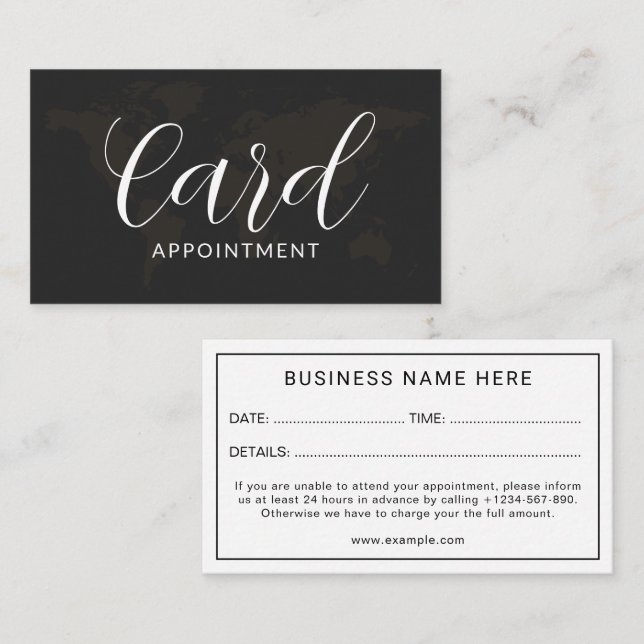 Timeless Professional Elegant Custom Appointment Card (Front/Back)