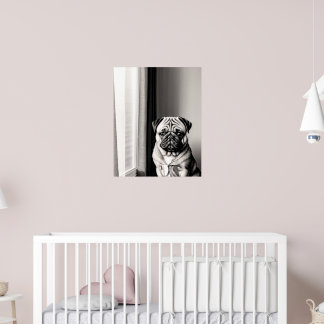 Timeless Pug Dog Portrait Poster