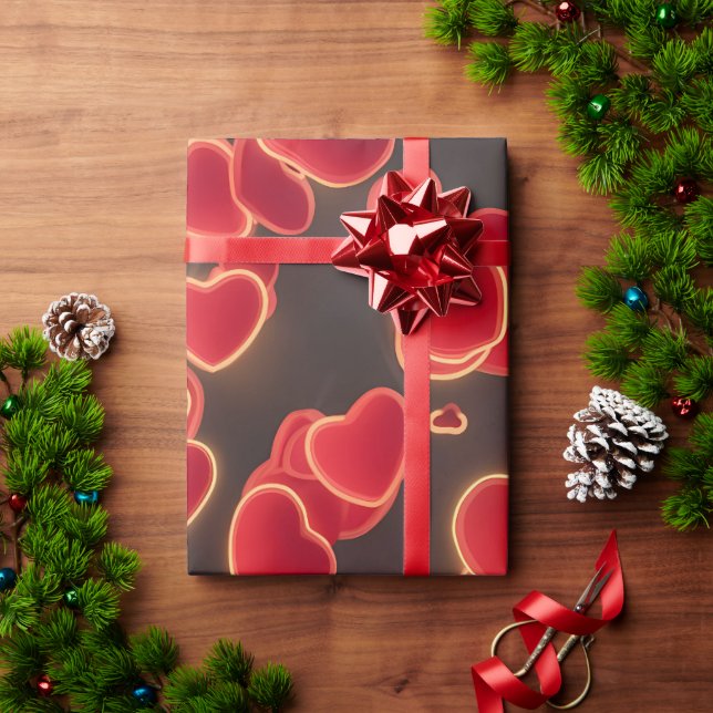 "Timeless Red Heart: A Symbol of Love" Wrapping Paper (Holiday Gift)