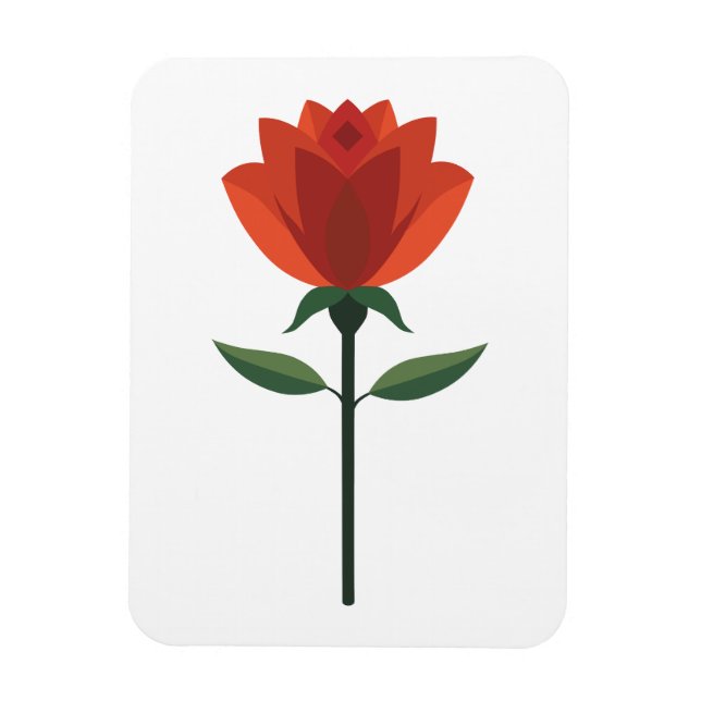 Timeless Red Rose Magnet (Vertical)