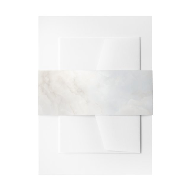 Timeless Refined Modern Luxury Marble Invitation Belly Band (Front Example)