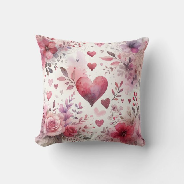 Timeless Romance: A Classic Valentine's Day Patter Cushion (Front)