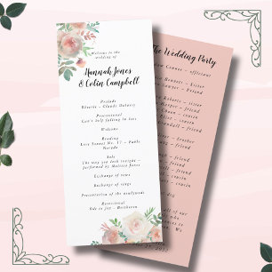 Timeless Romance Floral Wedding  Programme