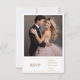 Timeless Romance Photo Wedding Response Card