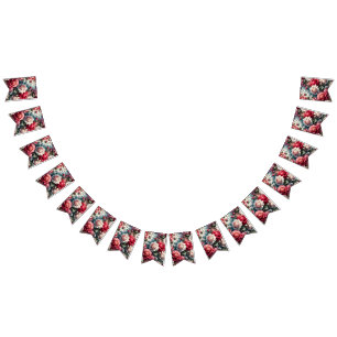 Timeless Rose Floral Charm Bunting