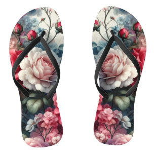 Timeless Rose Floral Charm Jandals