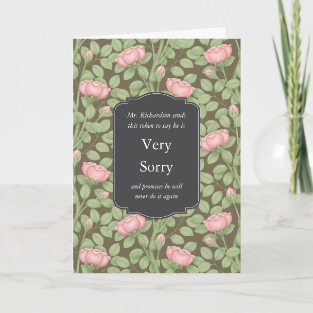 Timeless Roses Creative Personalised Brown Card (Front)