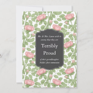 Timeless Roses Creative Personalised White Family Announcement