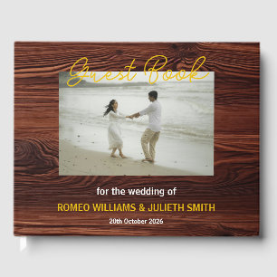 Timeless Rustic Wood Wedding Guest Book