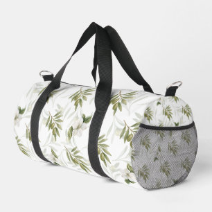 Timeless Sage Olive Watercolor Chic  Duffle Bag