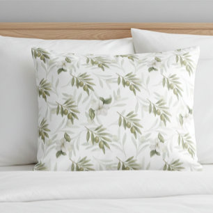Timeless Sage Olive Watercolor Chic Pillowcase
