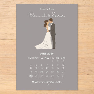 Timeless Save The Date Wedding Announcement