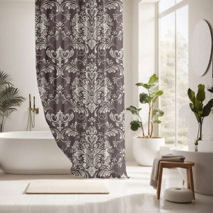 Timeless Seamless Damask Pattern Shower Curtain