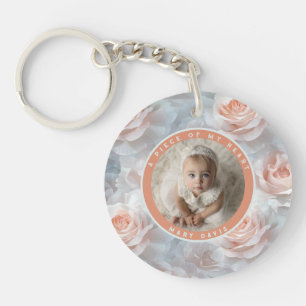 Timeless Secret Santa Gifts Photo Rose Floral Key Ring