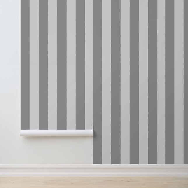 Timeless Simple Elegant Grey Stripes Wallpaper (Application)