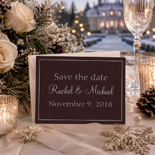 Timeless sophistication Purple Save the Date
