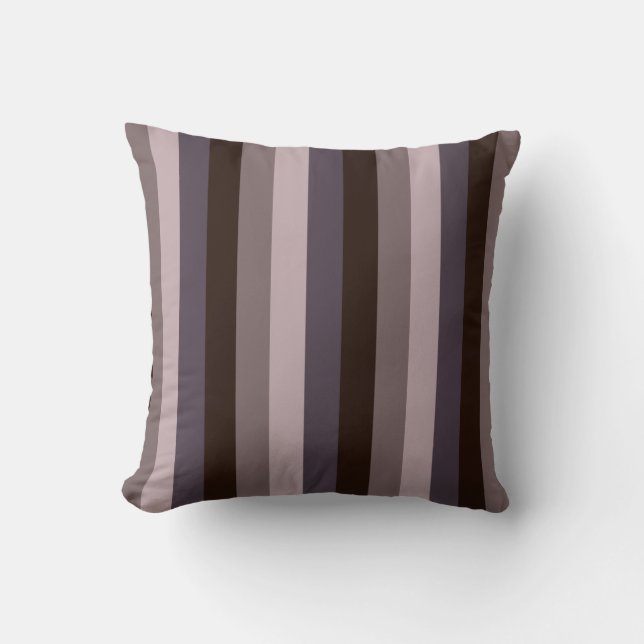 Timeless Stripes Eggplant Colour Cushion (Front)