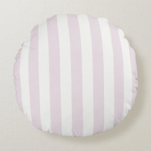 Timeless Stripes Pastel Pink Round Cushion