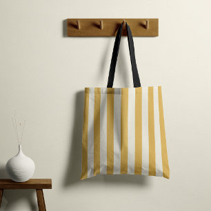 Timeless Stripes Yellow Mustard Tote Bag