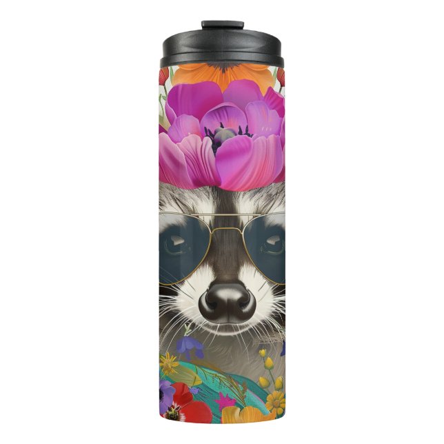 Timeless Styles, Raccon Thermal Tumbler (Front)