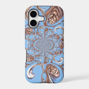 Timeless Symmetry   Vintage Blue & Brown Kaleida