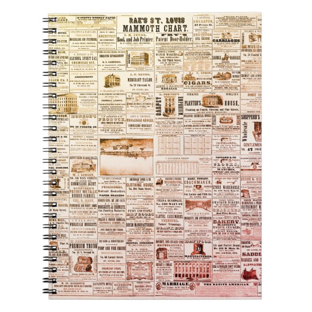 Timeless Tales: St. Louis Mammoth Chart Notebook (Front)