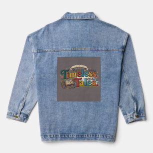 Timeless Tales – Vintage Storybook Illustration T- Denim Jacket