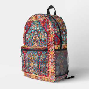 Timeless Tapestry: Colourful Moroccan Heritage  Printed Backpack
