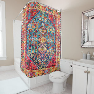Timeless Tapestry: Colourful Moroccan Heritage  Shower Curtain
