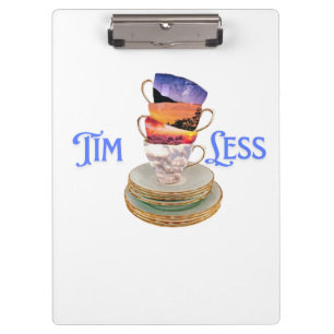 Timeless Tea Moments – Surreal Nature Cups Art for Clipboard