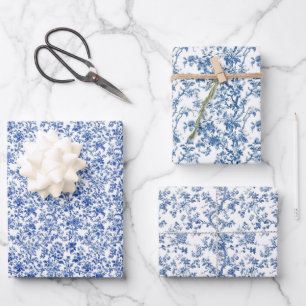 Timeless Toile Blossoms 3 Wrapping Paper Sheet