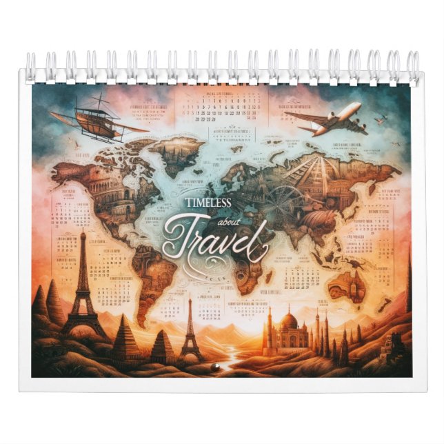 Timeless Travel Quotes By Famous People (Pictures) Calendar (Cover)