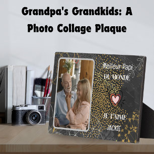 Timeless Treasures: Personalised Grandpa & Photo  Plaque