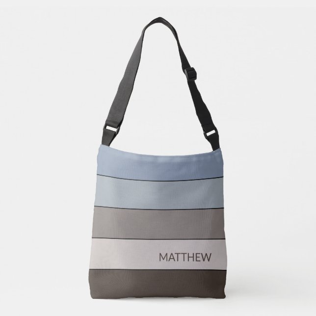 Timeless Trendy Colourful Stripes Art Pattern Crossbody Bag (Front)