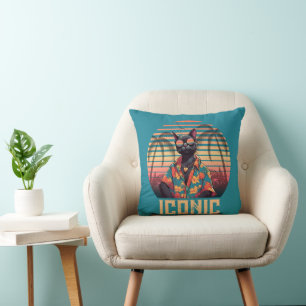 Timeless Tropical Cat Attitude Cushion