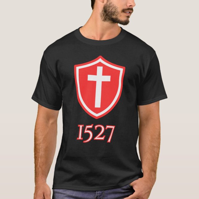 Timeless Valour: 1527 Shield T-Shirt (Front)