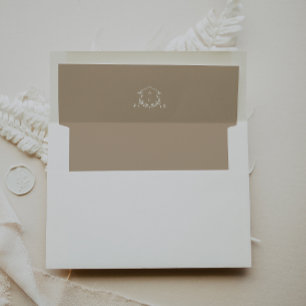 Timeless Vines Monogram Wedding Crest Envelope
