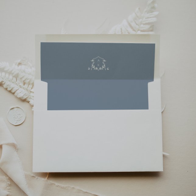 Timeless Vines Monogram Wedding Crest Envelope (Creator Uploaded)