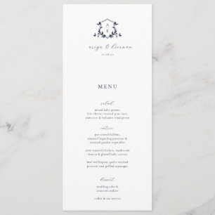 Timeless Vines Wedding Crest Menu and Thank You
