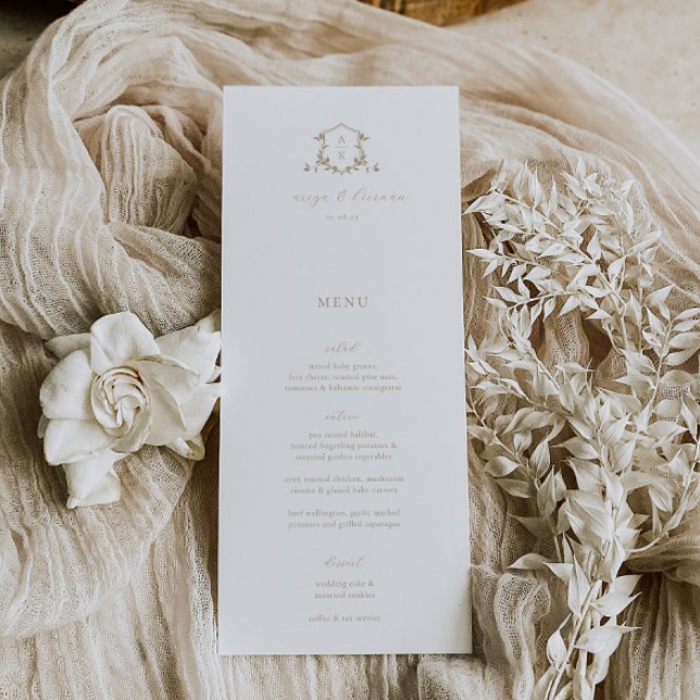 Timeless Vines Wedding Crest Menu and Thank You (Creator Uploaded)