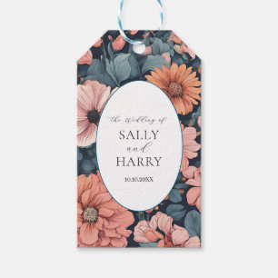 Timeless: Vintage Faded Rose Wedding Print Gift Tags